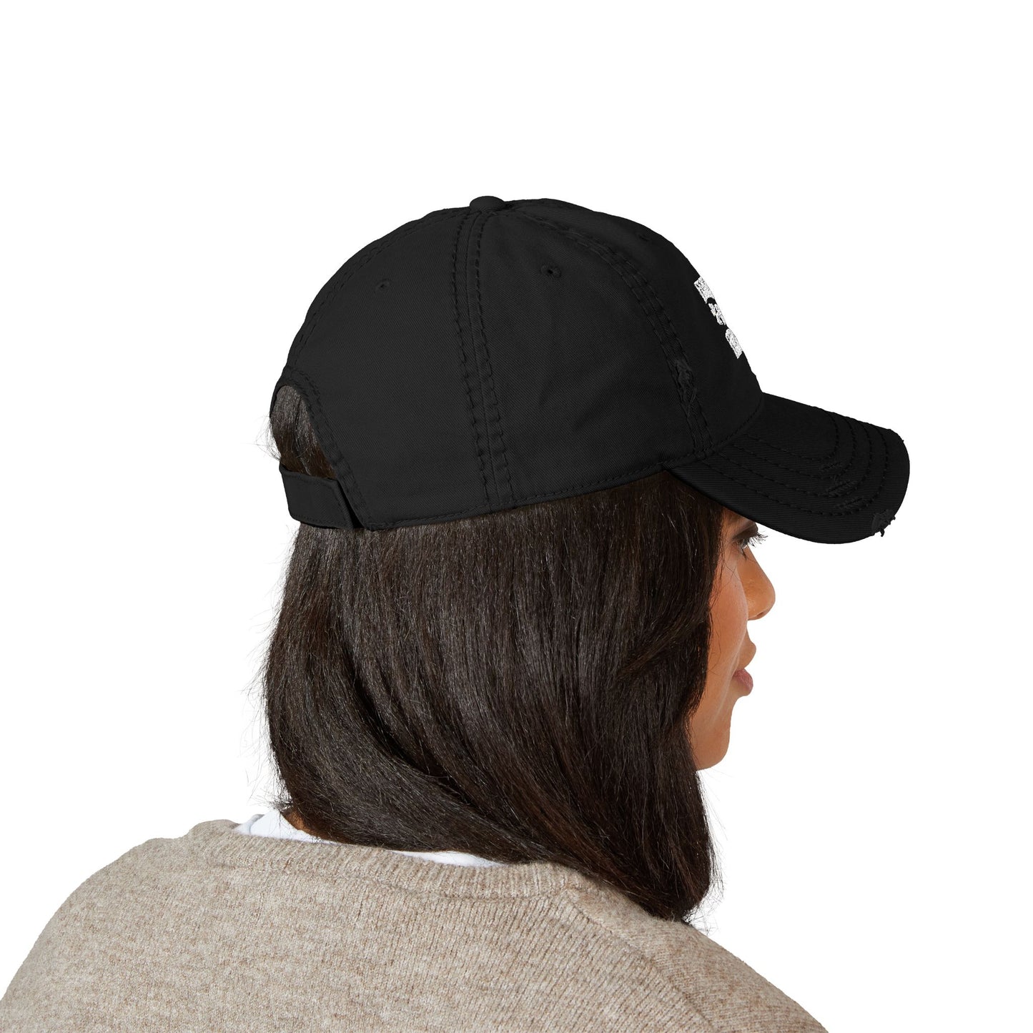 Embroidered Distressed Hat